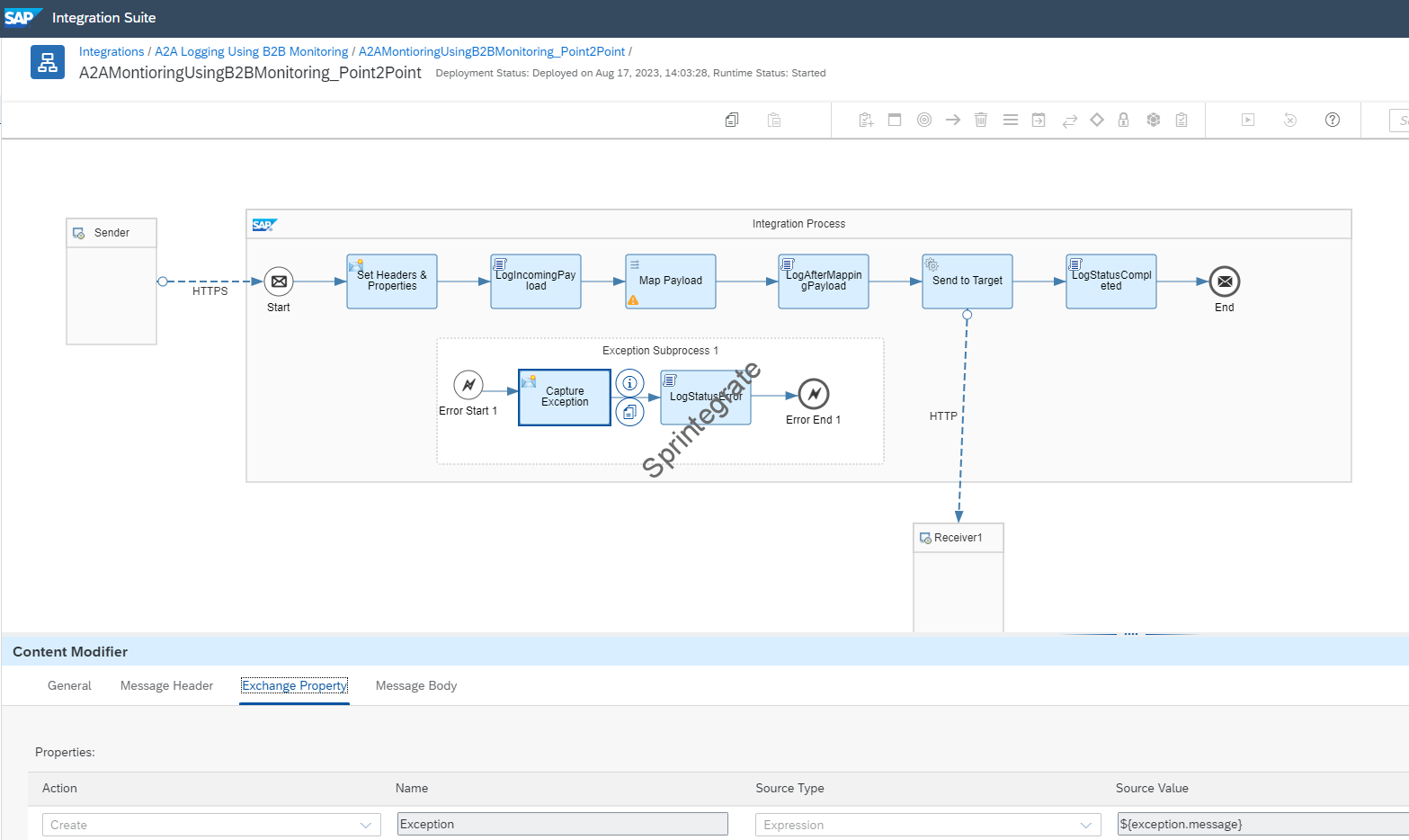 Example Log Sap SAP CPI – Payload Logging – Use B2BMonitoring for A2A Integration Flows ...