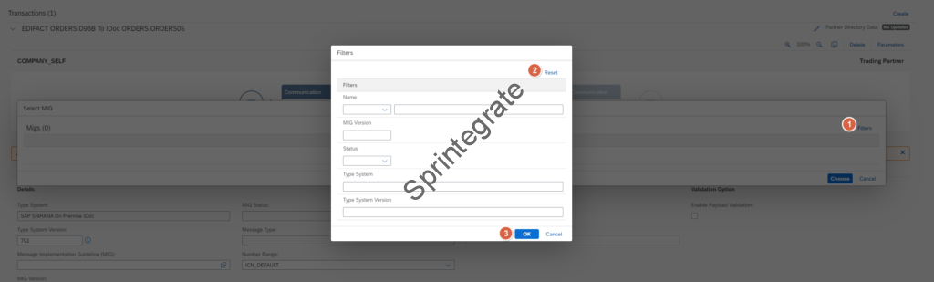 Reset MIG Search Filter