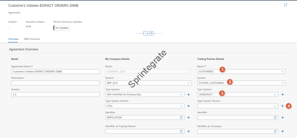 Provide Trading Partner Details in Trading Partner Agreement