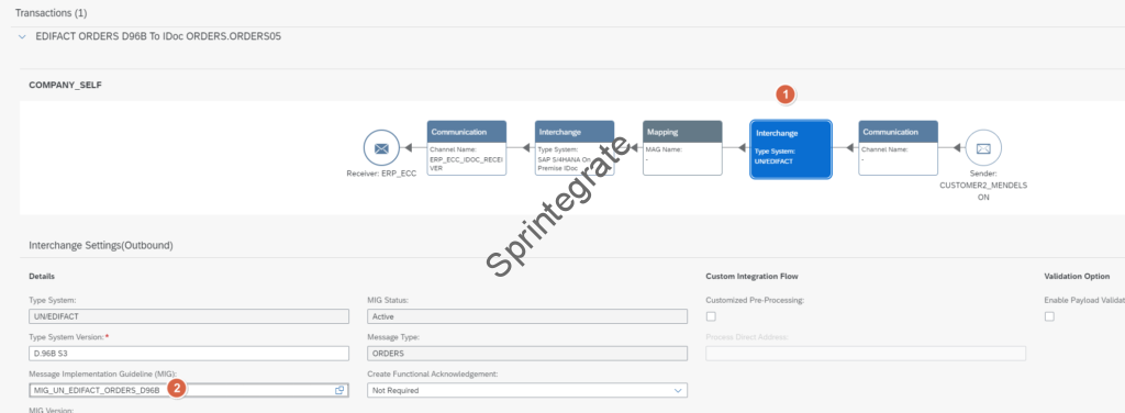 Select B2B Scenarios -> Transactions -> Interchange