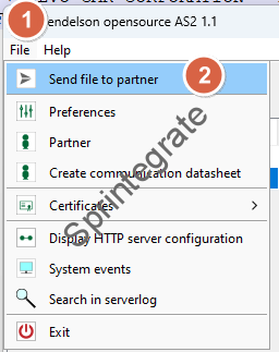 Send file to Partner in AS2
