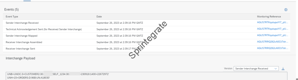 B2B Monitoring Interchange Logs