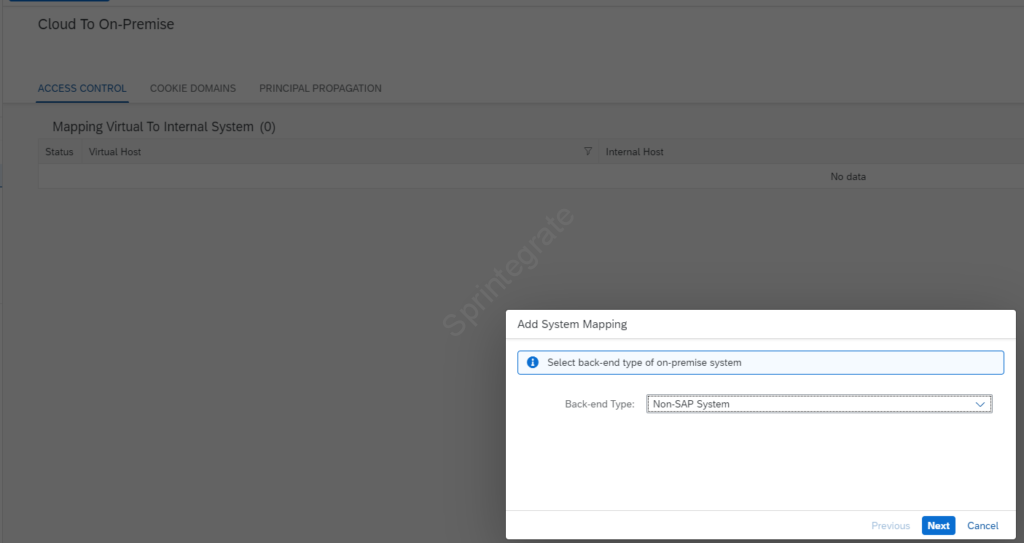 Cloud To On Premise Access Control - Non SAP System