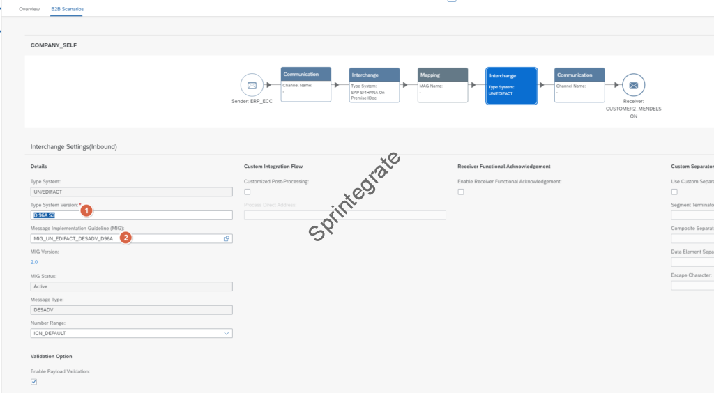 Provide Receiver Interchange Details in TPM