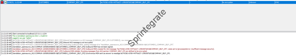 Message fails on Mendelson AS2