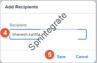 Provide Email and Save