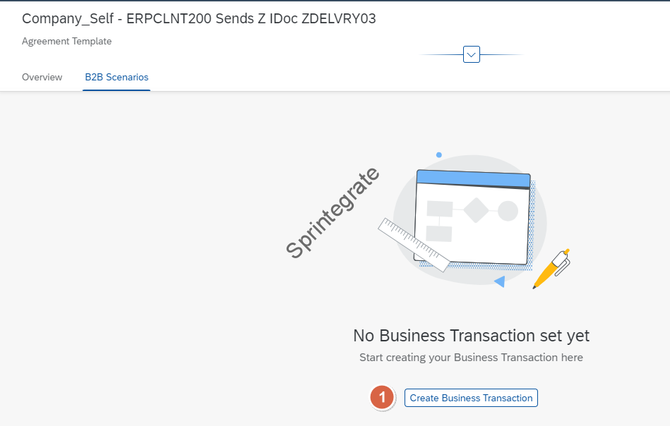 Create a Business Transaction with below details