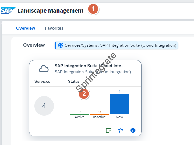 Go to Landscape Management and Click on the SAP Integration Suite - Cloud Integration Tile.