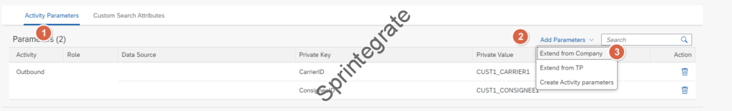 Extend From Company for Parameter's in TPM