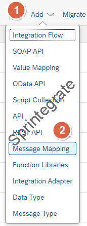 Add Message Mapping in Cloud Integration from ES Repository