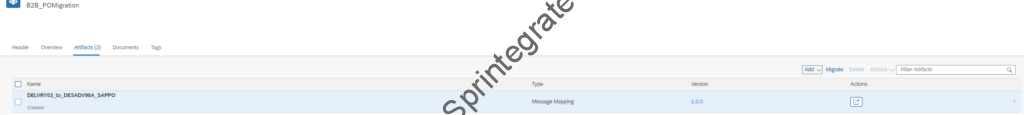 Your Message Mapping is imported into Cloud Integration