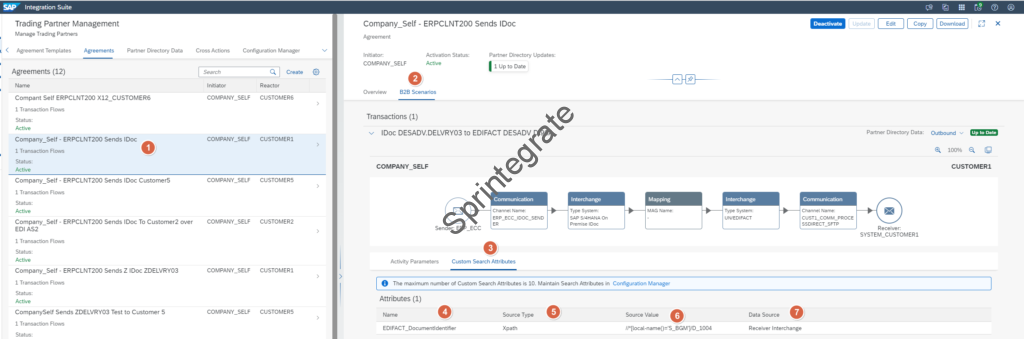 Add Custom Search Attribute on Another Agreement with Data Source as Receiver Interchange