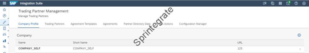 Navigate to Company Profile