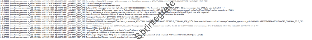 AS2 Message ( EDIFACT CONTROL FA) generated successfully.