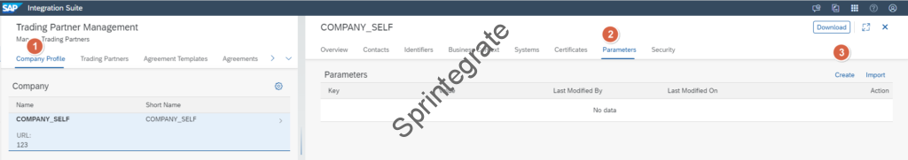 Create a Company Profile Parameter in TPM