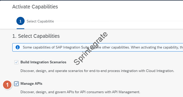 Click Manage APIs for Enable Graph ( API Management is mandatory for Graph on Integration Suite )