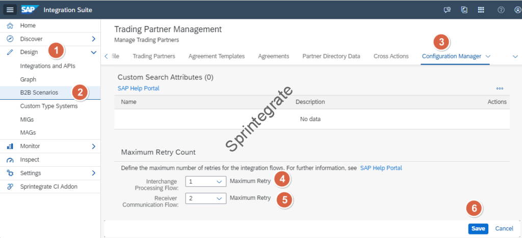 Configure Max Retries for your Integration Flow for Trading Partner Management