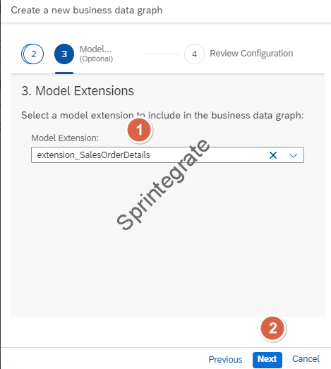 Select the Model Extension as the Model Extension from our previous section: extension_SalesOrderDetails