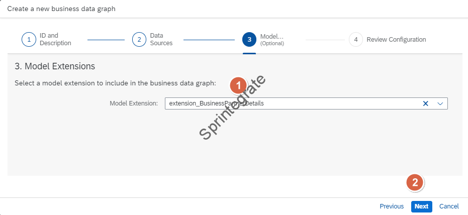 Select extension_BusinessPartnerDetails from the previous section
