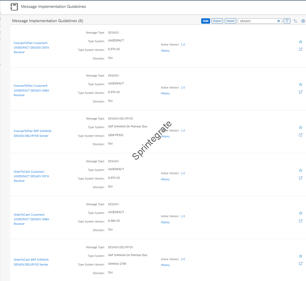 Search MIGs by Message Type